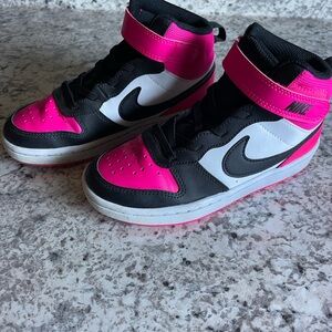 Nike Kids' Black, Pink, and White Sneakers